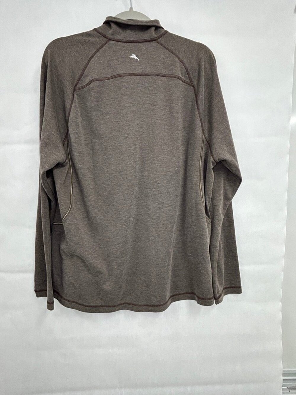 Golfcore Lightweight Tommy Bahama Brown Quarter Zip Large Country Club Old Money - Picture 2 of 7